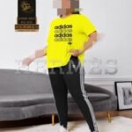 ست تیشرت شلوار ورزشی زنانه آدیداس سایزبزرگ - %d8%b2%d8%b1%d8%af