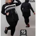 ست مانتو شلوار کلاهدار ورزشی زنانه سایزبزرگ - %d8%b3%d9%81%db%8c%d8%af