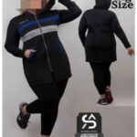ست مانتو شلوار کلاهدار ورزشی زنانه سایزبزرگ - %d8%b3%d8%b1%d9%85%d9%87-%d8%a7%db%8c