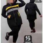 ست مانتو شلوار کلاهدار ورزشی زنانه سایزبزرگ - %d8%b2%d8%b1%d8%af