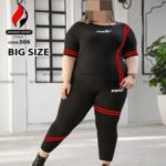 تیشرت شلوار ورزشی زنانه پوما سایزبزرگ - red