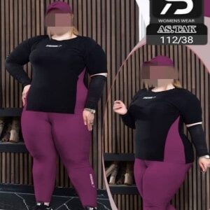 ست باشگاهی تیشرت شلوار زنانه سایزبزرگ 