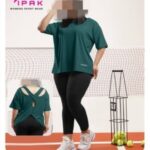 تیشرت پشت طرحدار ورزشی زنانه سایزبزرگ - green