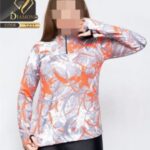بلوز فینگری نیم زیپ چاپی زنانه - 6