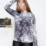 بلوز فینگری نیم زیپ چاپی زنانه - 1