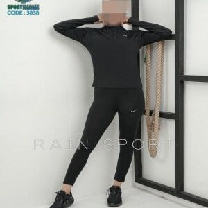 ست بلوز شلوار نیم زیپ ورزشی زنانه