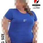 تیشرت ورزشی دونایک زنانه سایزبزرگ - blue