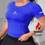 تیشرت ورزشی جیب موبایلی زنانه جردن - blue