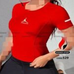 تیشرت ورزشی جیب موبایلی زنانه جردن - red