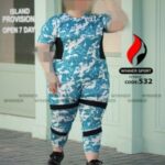 ست تیشرت و شلوار طرحدار ورزشی زنانه سایزبزرگ - 4