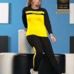 ست تیشرت شلوار آستین بلند اسپرت زنانه - %d8%b2%d8%b1%d8%af