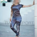 ست تیشرت شلوار طرح دار ورزشی زنانه - 3