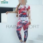 ست تیشرت شلوار طرح دار ورزشی زنانه - 2