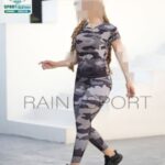 ست تیشرت شلوار طرح دار ورزشی زنانه - 9