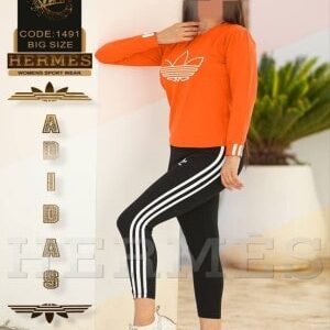 ست تیشرت شلوار آدیداس زنانه سایزبزرگ