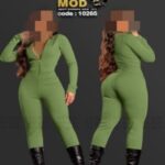 سرهمی کبریتی جلوزیپ دار زنانه - green