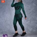 ست بلوز شلوار فینگردار ورزشی زنانه - green - l