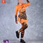 ست بلوز شلوار فینگردار ورزشی زنانه - orange - l
