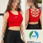 نیم تنه تک ورزشی زنانه پشت ضربدری - red