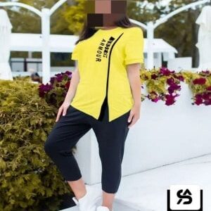 ست شلوارک تیشرت زیپدار جودون زنانه