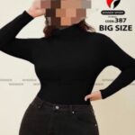 تیشرت زنانه یقه اسکی سایزبزرگ - %d9%85%d8%b4%da%a9%db%8c