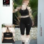 ست ورزشی نیم تنه وشلوارک زنانه - 2