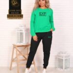ست بلوز شلوار آستین بلند زنانه EA7 - green