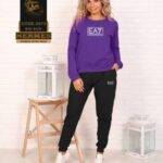 ست بلوز شلوار آستین بلند زنانه EA7 - %d8%a8%d9%86%d9%81%d8%b4-%d8%aa%db%8c%d8%b1%d9%87