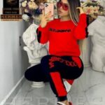 ست بلوز شلوار آستین بلند D&G - red