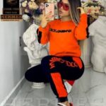 ست بلوز شلوار آستین بلند D&G - orange