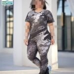 ست تیشرت شلوار ورزشی دخترانه زنانه سایزبزرگ - 3