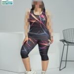 ست تاپ شلوارک ورزشی دخترانه زنانه سایزبزرگ   - 5