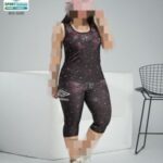 ست تاپ شلوارک ورزشی دخترانه زنانه سایزبزرگ   - 2