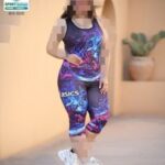 ست تاپ شلوارک ورزشی دخترانه زنانه سایزبزرگ   - 1