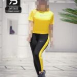 ست ورزشی تیشرت شلوار نایک زنانه دخترانه - %d8%b2%d8%b1%d8%af