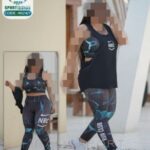 ست نیم تنه لگ و کاور ورزشی زنانه سایز بزرگ - 5