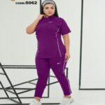 تیشرت شلوار نایک زنانه نیم زیپ بغل نواری - %d8%a8%d9%86%d9%81%d8%b4