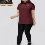 ست تیشرت مغزی خور و شلوار کمر گنی سایزبزرگ زنانه - %d8%b2%d8%b1%d8%b4%da%a9%db%8c