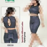 ست تاپ شلوارک پشت کش دار ورزشی زنانه - 2