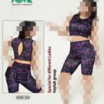 ست تاپ شلوارک پشت کش دار ورزشی زنانه - 4