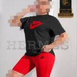 ست تیشرت شلوارک ورزشی زنانه سایزبزرگ - red