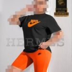 ست تیشرت شلوارک ورزشی زنانه سایزبزرگ - orange