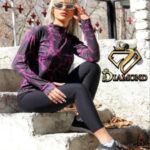 ست بلوز فینگری نیم زیپ و شلوار کمرگنی ورزشی زنانه - 4