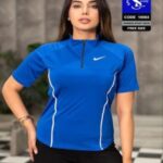 تیشرت مغزی خور ورزشی زنانه نایک - blue