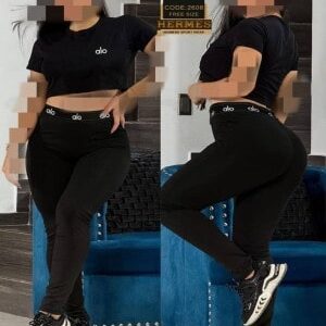 ست کراپ شلوار alo ورزشی زنانه