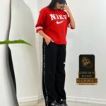 ست تیشرت شلوار نایک ورزشی زنانه NIKE - red
