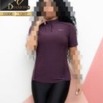 تیشرت نیم زیپ مغزی خور NIKE ورزشی زنانه - %d8%a8%d8%a7%d8%af%d9%85%d8%ac%d9%88%d9%86%db%8c