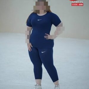 ست تیشرت شلوارک ورزشی سایزبزرگ زنانه