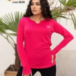 بلوز یقه دلبری فینگردار ورزشی زنانه - %d8%b3%d8%b1%d8%ae%d8%a7%d8%a8%db%8c
