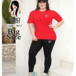 ست ورزشی تیشرت شلوار دونایک زنانه - red